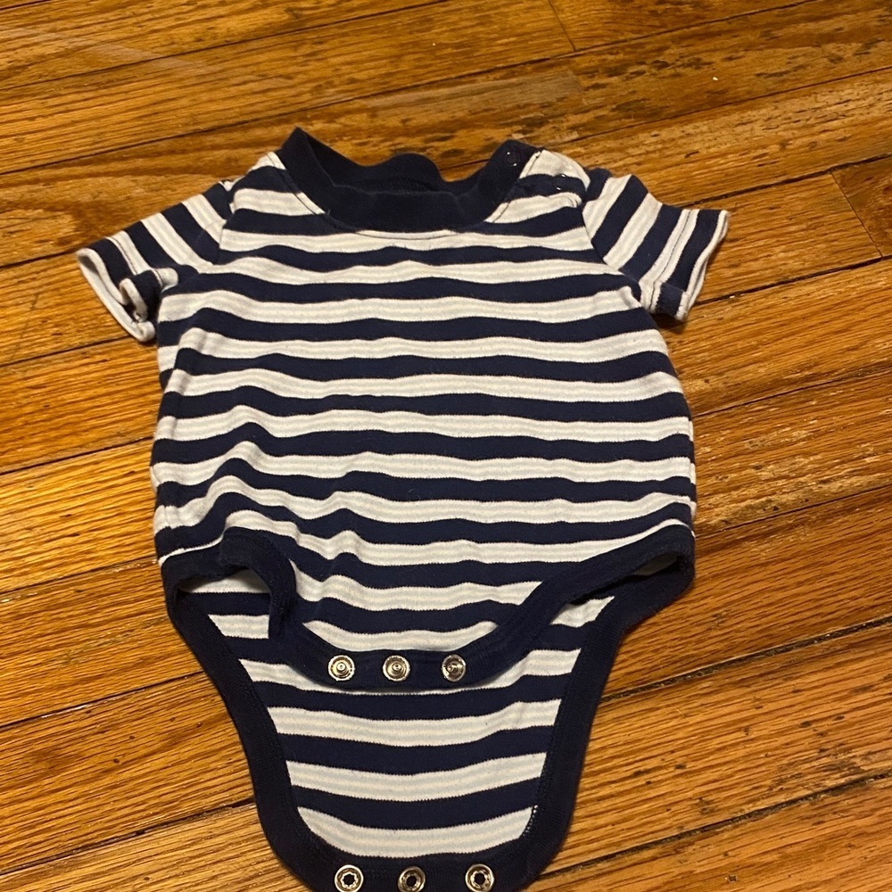 Circo Navy and White Striped Bodysuit